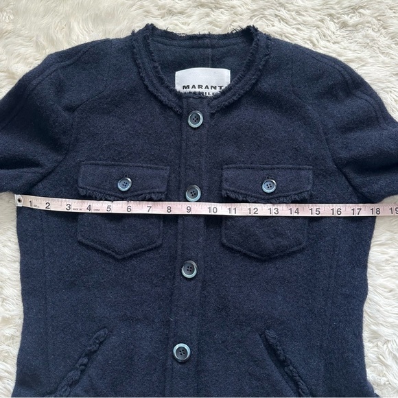 Isabel Marant Étoile Nelly Jacket Wool Blend Midnight Navy Sz 36 / 4 - Picture 12 of 15